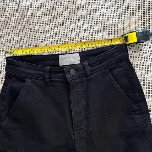 EVERLANE The Straight-Leg Crop Pants Black Size 6 - Picture 7 of 8